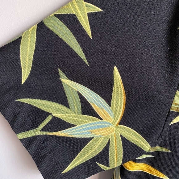 Penmans Vintage‎ Black Tropical Palms Short Sleeve Button Up Shirt Men's Medium - Picture 4 of 9